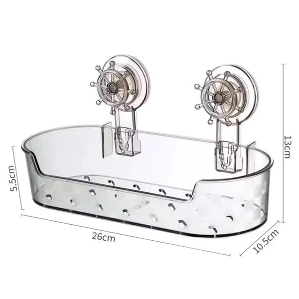 Suction Shelf for Bathroom and Kitchen – Stylish, Drill-Free Organization