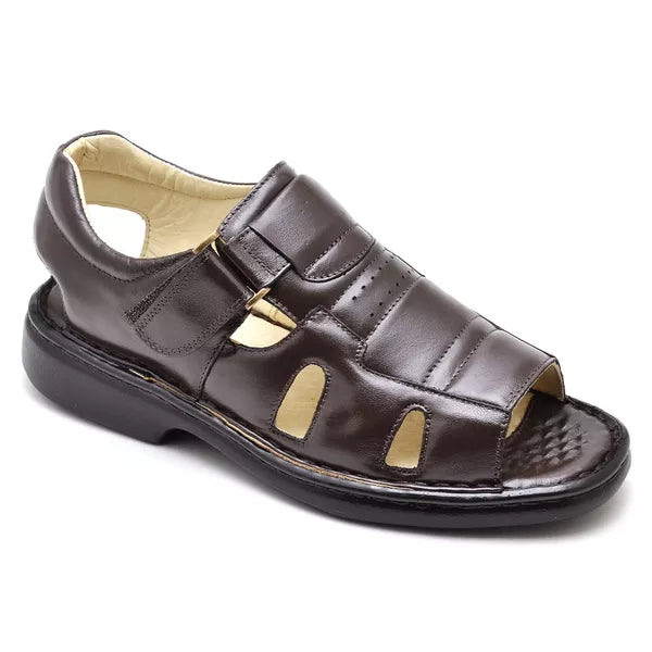 Men’s Comfort Ransterine Sandal in Coffee Leather