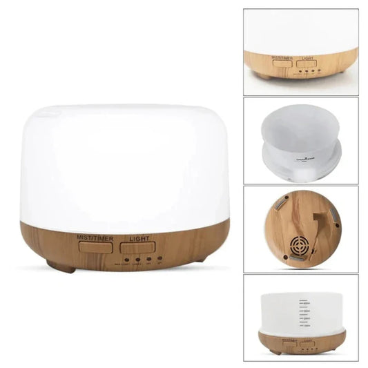 Ultrasonic RGB Humidifier and Diffuser – 500ml of Comfort and Elegance